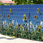 bedruckter Sichtschutzzaun